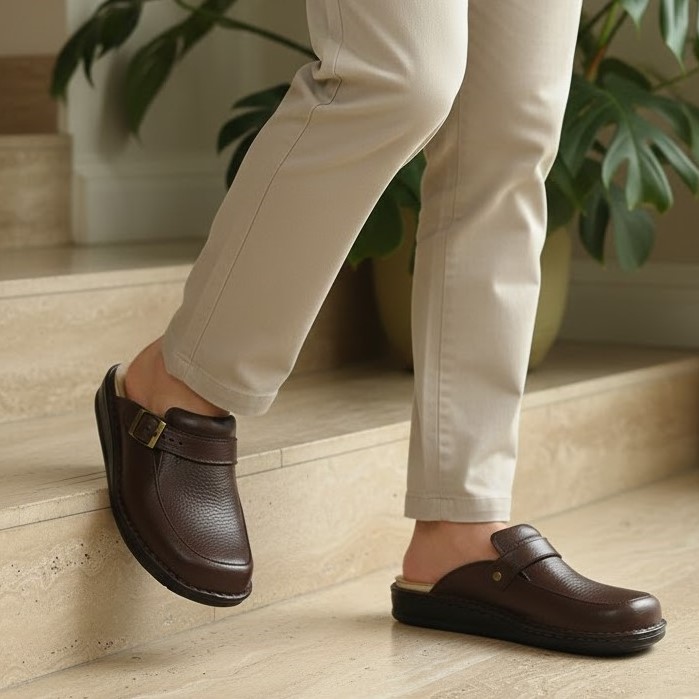 خرید آنلاین دمپایی طبی دیابتی مردانه آرای مدل سالار کد 03